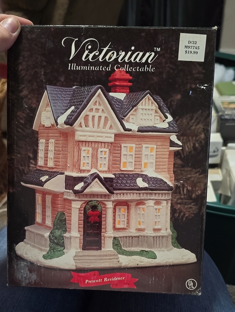 Victorian Illuminated Collectable. 1994  Prescott Residence,A Santa's Best.